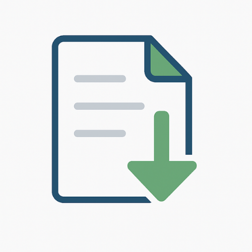 Icon of downloading a document